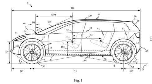 电动汽车，戴森电动汽车专利图,戴森电动汽车,戴森电动汽车2021年,戴森电动汽车测试,戴森汽车专利